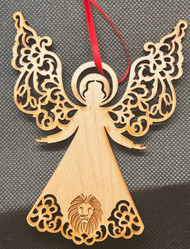 Wood Laser Cut Angel Ornament, Daniels Angel