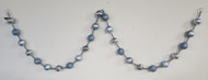 BALL ORNAMEMT GARLAND STRIPE PERIWINKLE 6 FT.