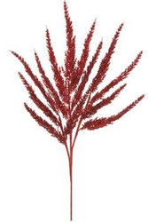 REED GRASS SPRAY GLITTERED RED 30"