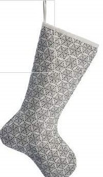 STOCKING SNOWFLAKE 20" BE/BK