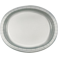 OVAL PLATTERS SHIMMERING SILVER 8 CT