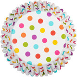 BAKING CUPS DOTS RAINBOW COLOR CUP 36 CT