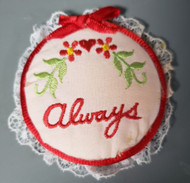MAGNET EMBROIDERED FABRIC "ALWAYS" 2.5