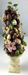 MINI CHOCOLATE EGG TOPIARY IN COMPOTE 14.5 in.