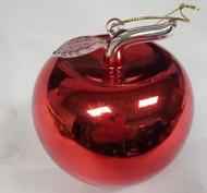ORNAMENT APPLE RED MERCURY GLASS 4.5"