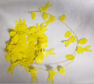 WIRE GARLAND BUNNIES / EGGS YELLOW 12 Ft