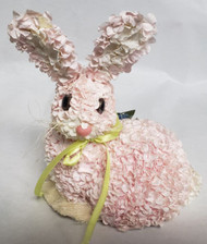 Bunny Figurine Hydrangea 9" Pink