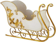 SLEIGH WHITE GUILDED GOLD RUNNERS 24.5"