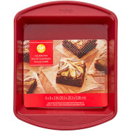 PAN SQUARE RED NON-STICK 8 x 8 x 2"