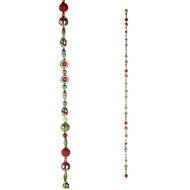 GLASS GARLAND VINTAGE Multi-colored 7'