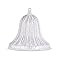 ORNAMENT BELL SILVER GLITTERED 4"