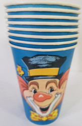 CUPS CLOWN FACE 8 CT VINTAGE