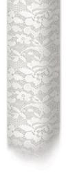 PLASTC TABLE COVER ROLL 40"x100' WHITE LACE