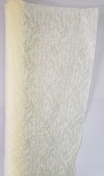PLASTIC TABLE COVER ROLL 100' IVORY LACE