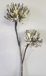 FOAM FLOWER GRAY/WHITE 32"