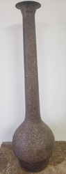 VASE TALL SANDSTONE -LOOK METAL  8"D X 25"H