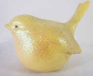 BIRD RESIN GLITTERED YELLOW 5"