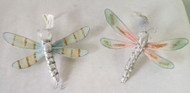 DRAGONFLY SIL/BLUE 5" ORNAMENT