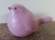 BIRD RESIN GLITTERED 2.5" PINK