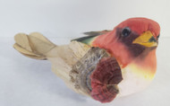 BIRD  RED/GR BARK WING/ MUSHROOM 7"