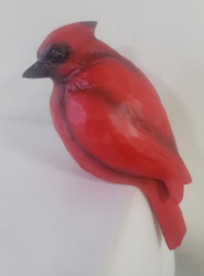 BIRD CARDINAL SHELF SITTER RESIN 8"