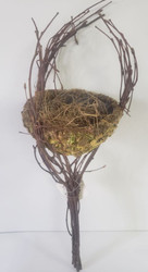 BIRDNEST NATURAL 5" STEMMED 18"