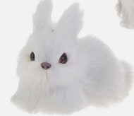 BUNNY ORNAMENT FURY WHITE 3.5"