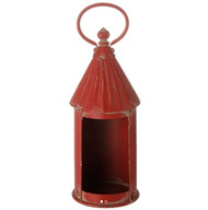 LANTERN RED METAL SIDE OPEN 16"