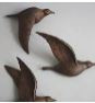 BIRDS WALL DECOR BROWN SET OF 3