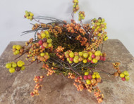 BIRDNEST (6") W/ BERRIES ORANGE/ YELLOW 10"