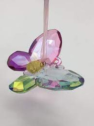 BUTTERFLY RAINBOW KINDNESS TO ALL ORN 4.25"W