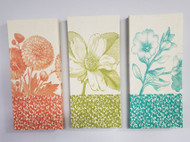 PRINTS CANVAS FLORAL 7"x16" SET OF 3