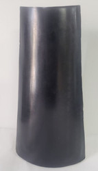 VASE METAL DISTRESSED BLACK 6.6"W x 2.75"D x 11.75"H
