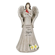 ANGEL FIGURINE CARDINALS APPEAR WHEN ANGLES. . 13.5"H
