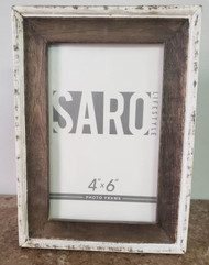 FRAME WOOD DiSTRESSED NATURAL/WHITE 4x6