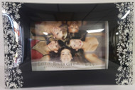FRAME GLASS BLACK/WHITE FILLIGREE DESIGN 6x4