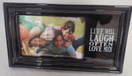 FRAME BLACK CERAMIC LIVE..LOVE LAUGH 4x6