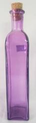 BOTTLE GLASS TALL CLEAR W/ CORK 10"