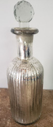 BOTTLE MERCURY GLASS W/ STOPPER 9"
