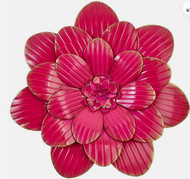 WALL ART FLOWER PINK METAL 17.5"
