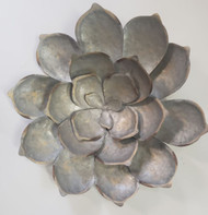 WALL ART METAL FLOWER GALVENIZED / GOLD 18"