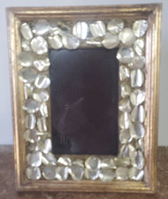 FRAME WOOD GOLD BEADED 4X6