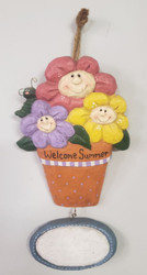 WALL PLAQUE PERJINITIES  WELCOME SUMMER ORNAMENT 6.25"