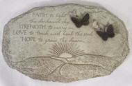 PLAQUE FAITH STRENGTH LOVE HOPE 11.5"