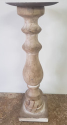 CANDLEHOLDER SPINDLE WOOD GRAIN 15.25"