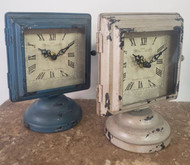 CLOCK BRAXTON DISTRESSED ASST 7"
