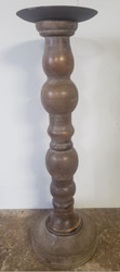CANDLEHOLDER WOOD GRAIN 18.25"