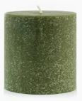 CANDLE PILLAR TIMBERLINE 3X3 HOSTA OLIVE GREEN