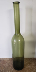 VASE BOTTLE GIRAFFE GLASS LEAF GREEN 19.5"