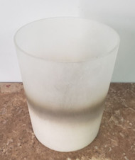 CANDLE ORB GLASS SMOKED CYLINDER 6"